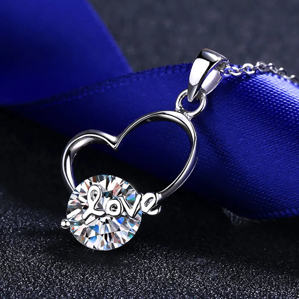 2 Carat Sparkala™ Heart 925 Sterling Silver Necklace