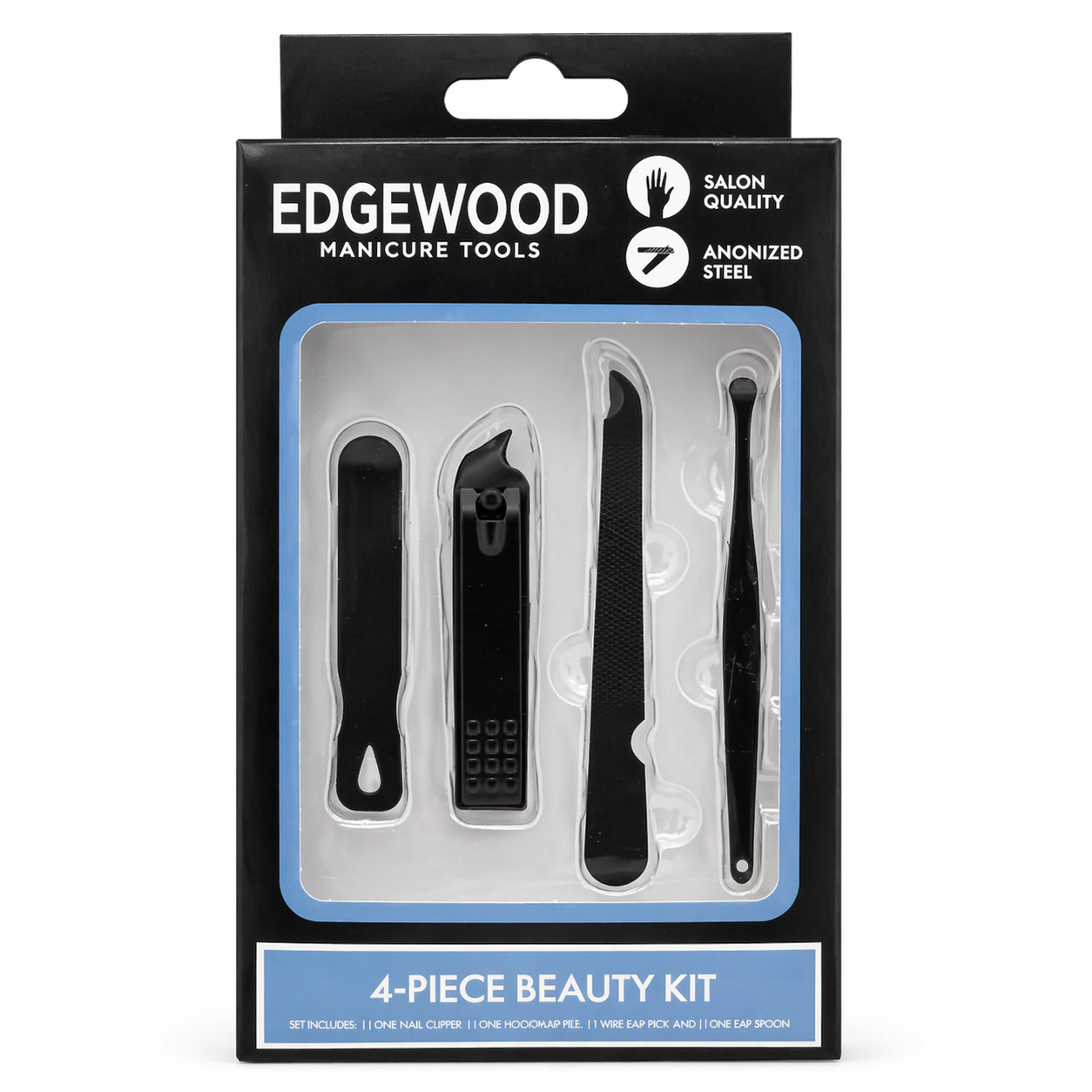 Salon Quality 4 Piece Manicure Kit - Travel Size