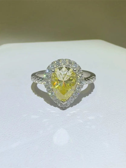 2 Carat Sparkala™ 925 Sterling Silver Teardrop Shape Ring