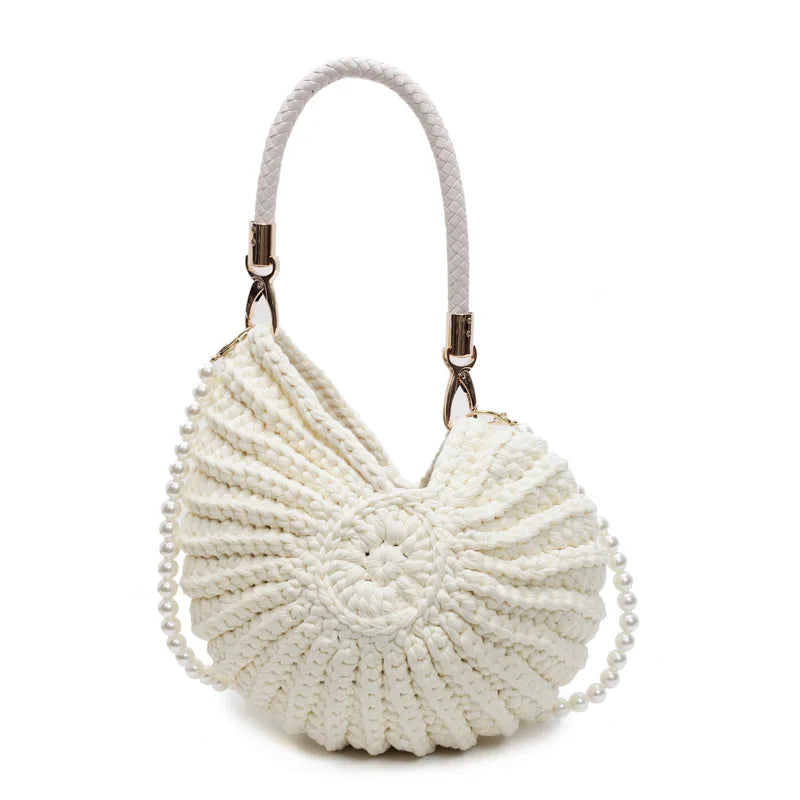 Mermaid’s Treasure Pearl Shell Knitted Bag