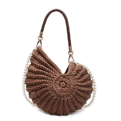 Mermaid’s Treasure Pearl Shell Knitted Bag