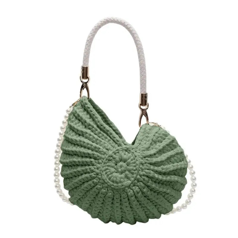 Mermaid’s Treasure Pearl Shell Knitted Bag