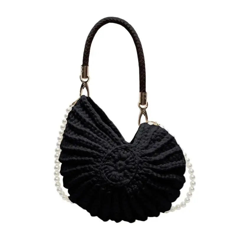 Mermaid’s Treasure Pearl Shell Knitted Bag