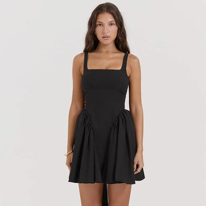 Enjoy The Love Black Bow-Detail Mini Dress
