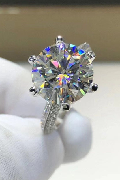5 Carat Brilliant Round Cut Sparkala™ 6-Prong Ring (Platinum Over Pure Sterling Silver)