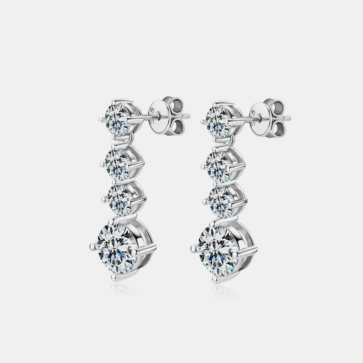 4 Carat Sparkala™ Pure Sterling Silver Earrings