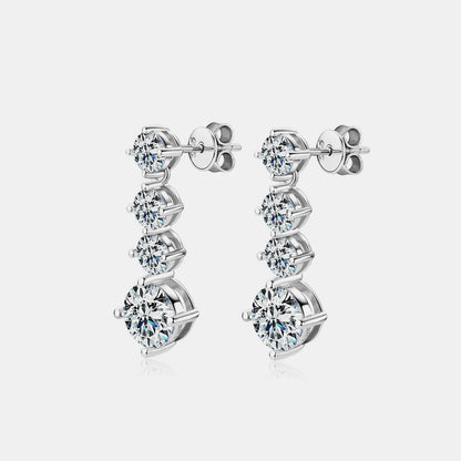 4 Carat Sparkala™ Pure Sterling Silver Earrings