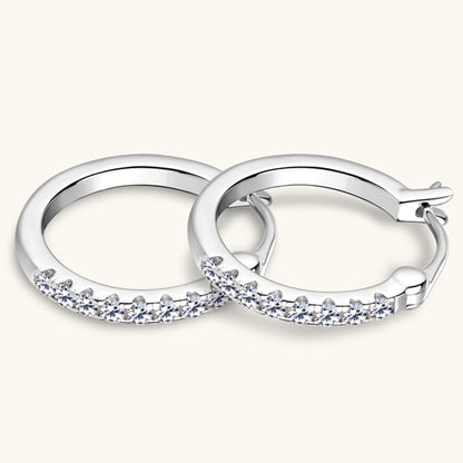 Pure Sterling Silver Sparkala™ Huggie Earrings