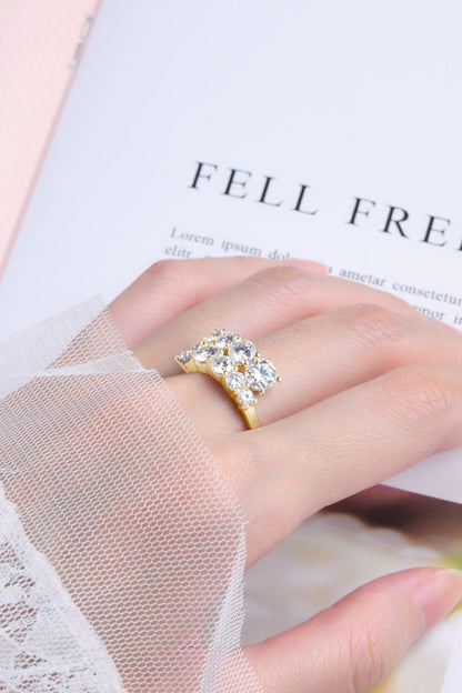 Multistone Sparkala™ Platinum or 18k Gold Over Pure Sterling Silver Ring