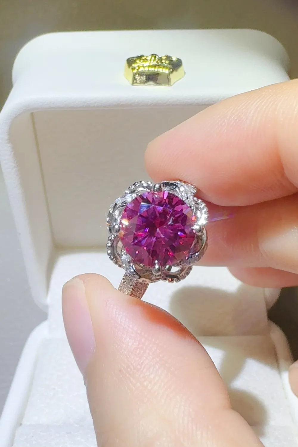 2 Carat Sparkala™ 925 Sterling Silver Flower Shaper Ring