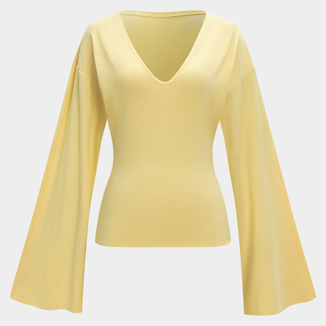 Flirty Season Long Sleeve V-neck Top