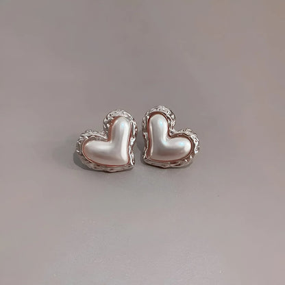 Flower Heart Stone Earrings