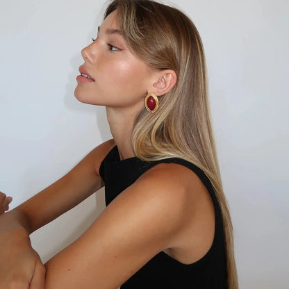 Gemstone Arrow Earrings