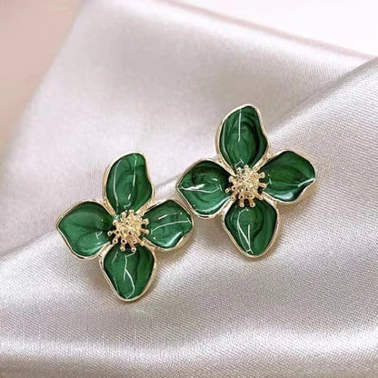Glaze Flower Stud Earrings