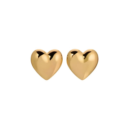 Gold Heart Earrings