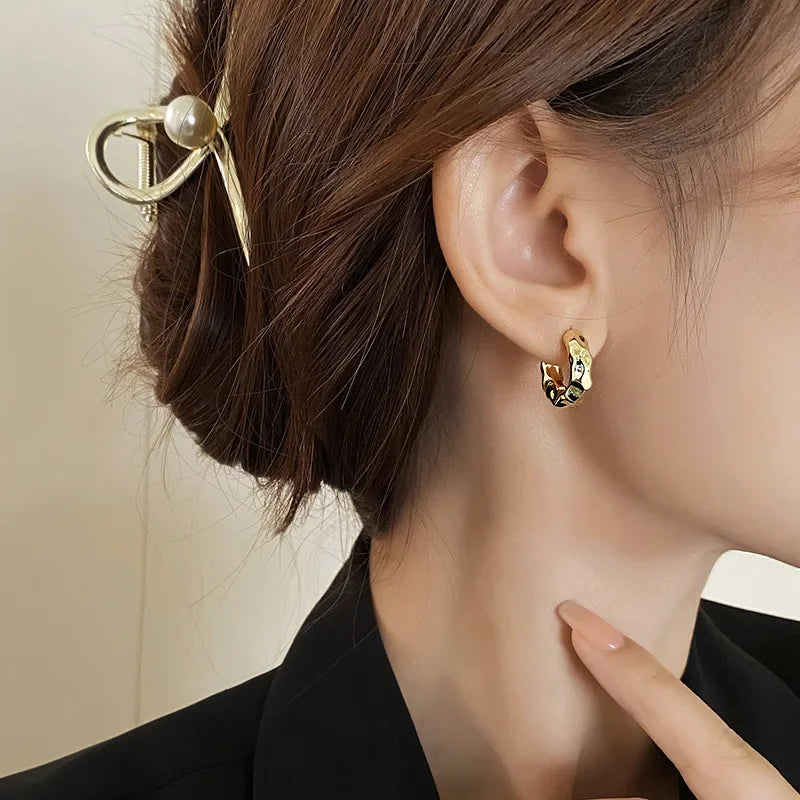 Hammered Halo Hoop Earrings