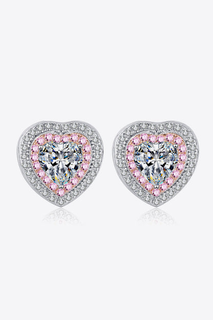 Sparkala™ Heart-Shaped Stud Earrings