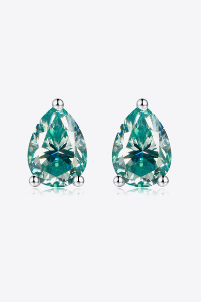 2 Carat Sparkala™ Teardrop Earrings (Platinum-Plated Fine Silver)