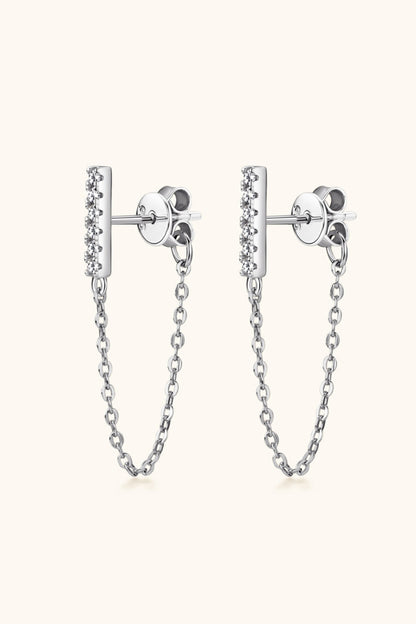 Sparkala™ Platinum-Plated 925 Sterling Silver Connected Earrings