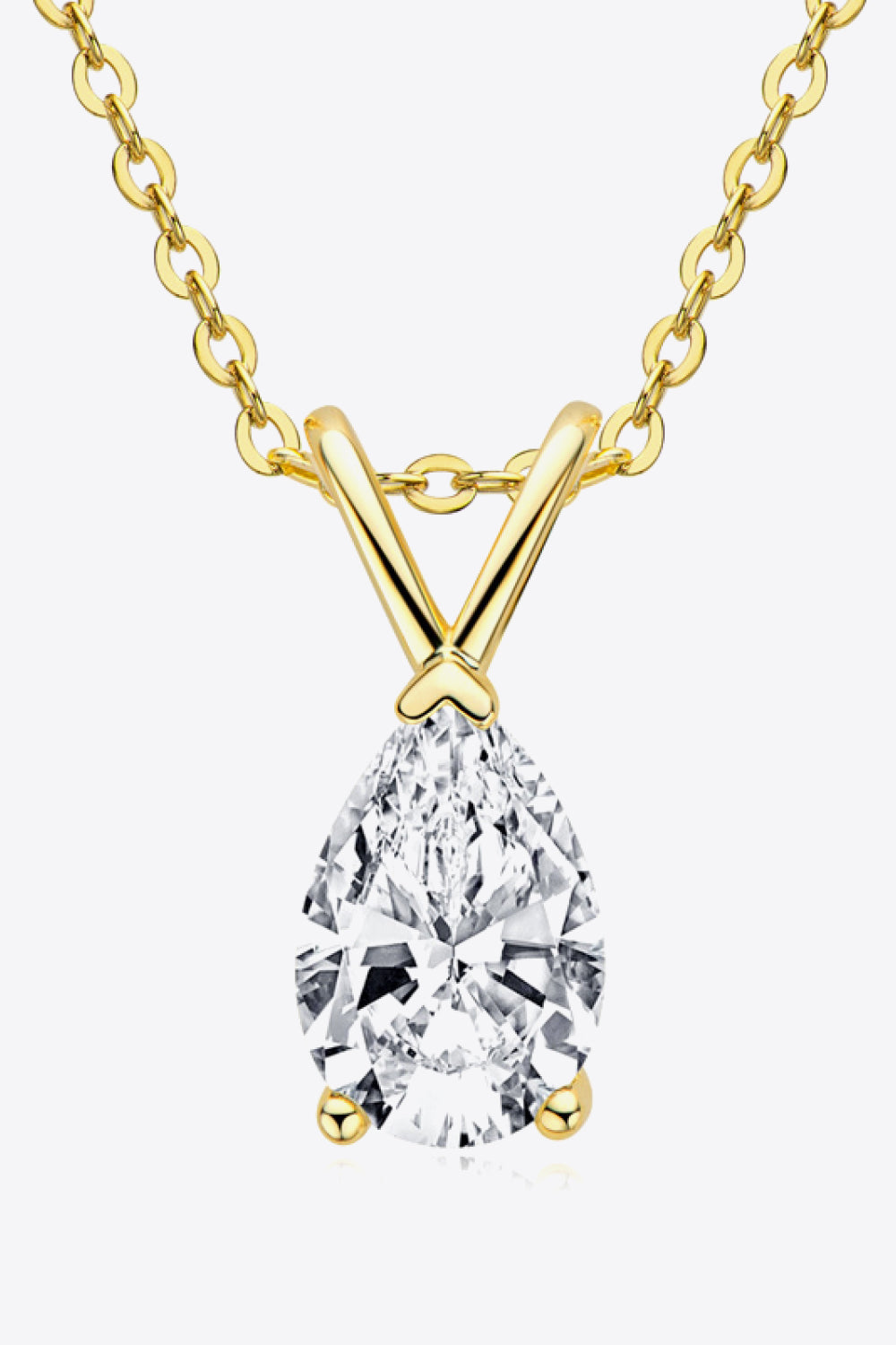 1.5 Carat Sparkala™ Pendant 925 Sterling Silver Necklace (Platinum-Plated Fine Silver)