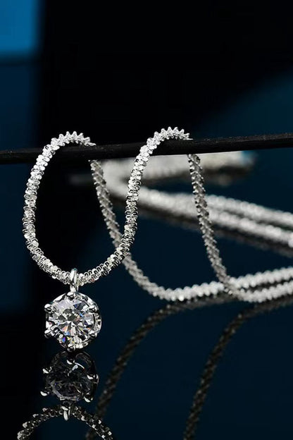 1 Carat Sparkala™ Platinum-Plated 925 Sterling Silver Necklace
