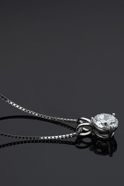 Adored Show Off 1 Carat Sparkala™ Pendant Necklace (Platinum-Plated Fine Silver)