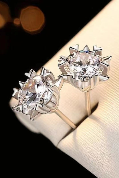 Stuck On You 4 Carat Sparkala™ Stud Earrings (Platinum-Plated Fine Silver)