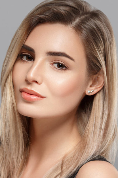 Adored Your Way Sparkala™ Stud Earrings (Platinum-Plated Fine Silver)