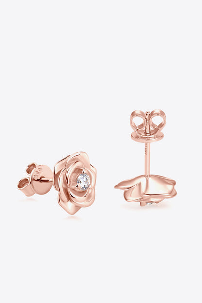 Adored Sparkala™ Flower 925 Sterling Silver Earrings (Platinum-Plated Fine Silver)