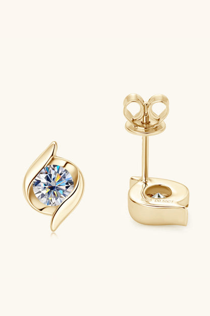 1 Carat Sparkala™ Platinum-Plated 925 Sterling Silver Stud Earrings