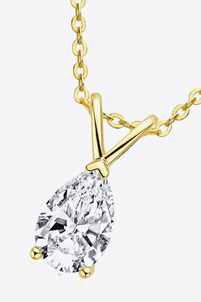 1.5 Carat Sparkala™ Pendant 925 Sterling Silver Necklace (Platinum-Plated Fine Silver)