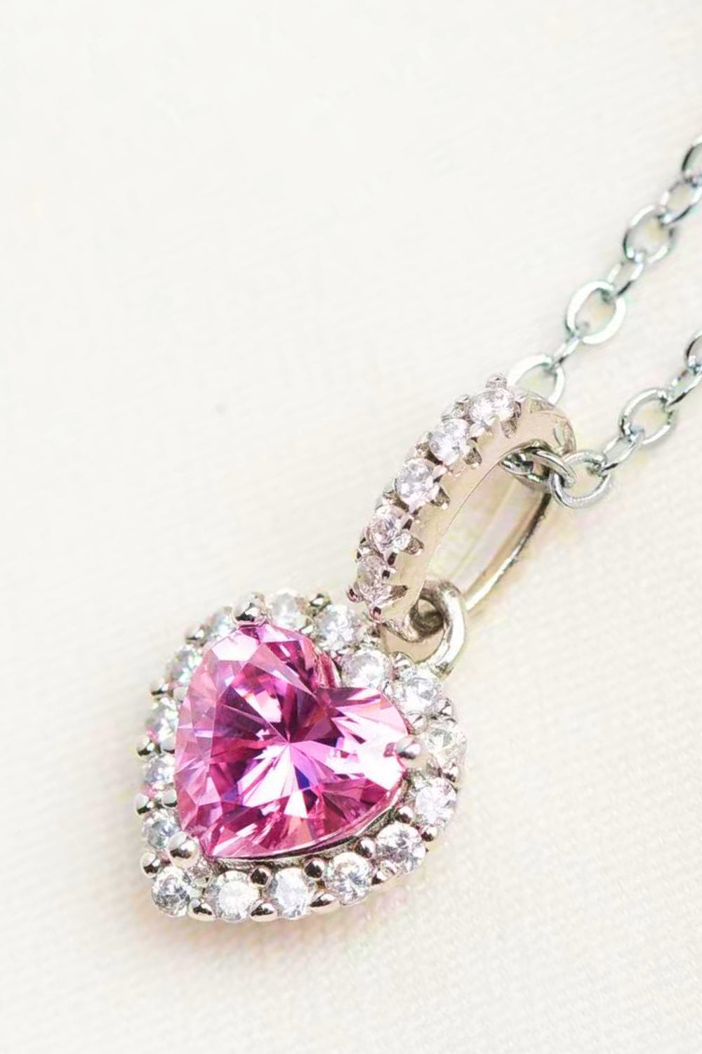 1 Carat Sparkala™ Heart Pendant Necklace (Platinum-Plated Fine Silver)
