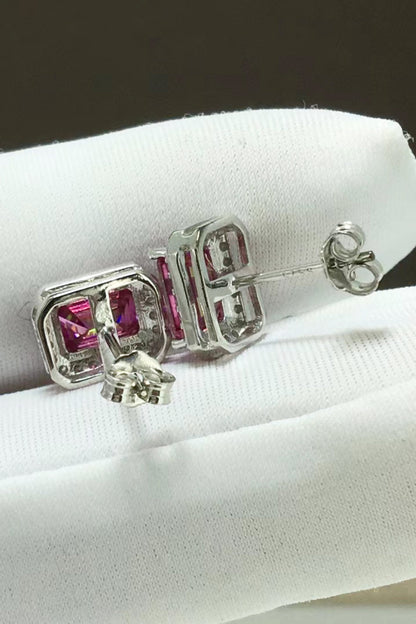 Shiny and Elegant 2 Carat Sparkala™ Stud Earrings (Platinum-Plated Fine Silver)