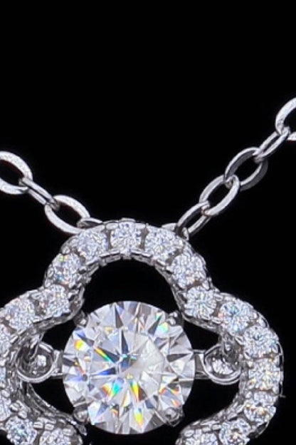 Platinum-Plated 925 Sterling Silver Sparkala™ Flower Pendant Necklace