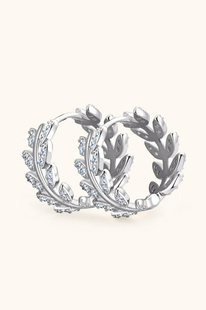 Sparkala™ Leaf Platinum-Plated 925 Sterling Silver Earrings