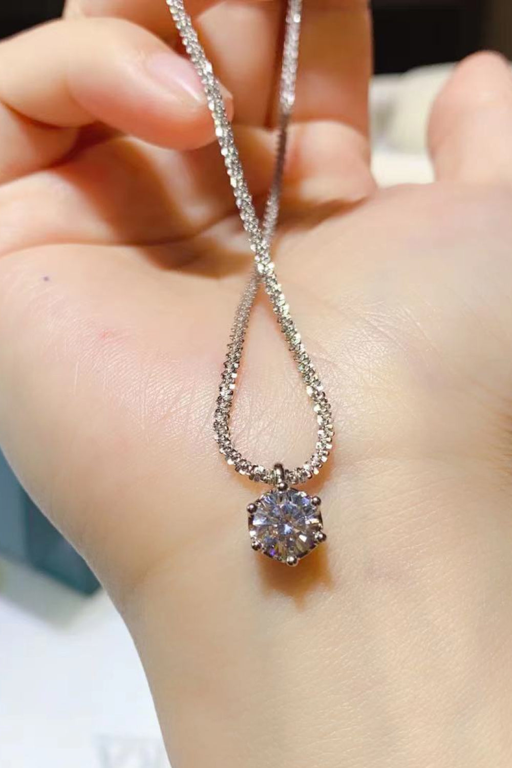 1 Carat Sparkala™ Platinum-Plated 925 Sterling Silver Necklace