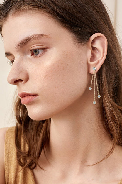 1.2 Carat Sparkala™ Layered Chain Earrings