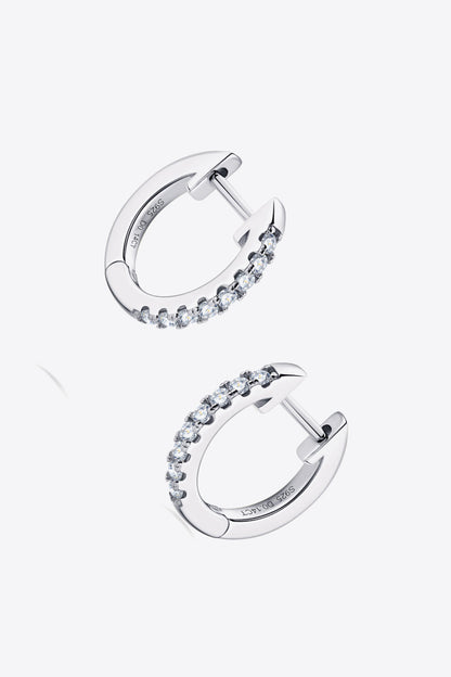 Sparkala™ Platinum-Plated 925 Sterling Silver Huggie Earrings