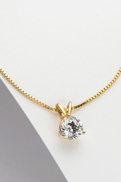 Adored Show Off 1 Carat Sparkala™ Pendant Necklace (Platinum-Plated Fine Silver)