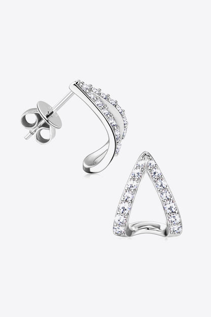 Sparkala™ Minimalist Platinum-Plated 925 Sterling Silver Earrings