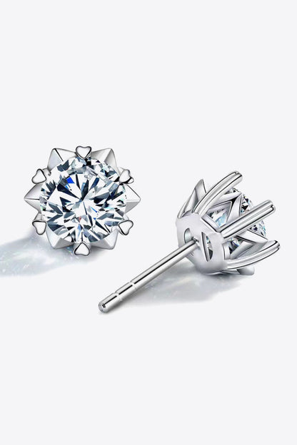 Stuck On You 4 Carat Sparkala™ Stud Earrings (Platinum-Plated Fine Silver)