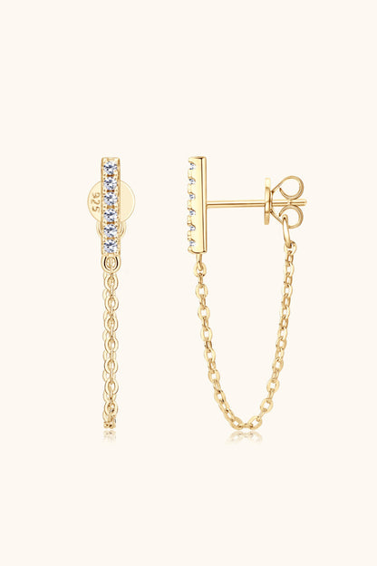 Sparkala™ Platinum-Plated 925 Sterling Silver Connected Earrings