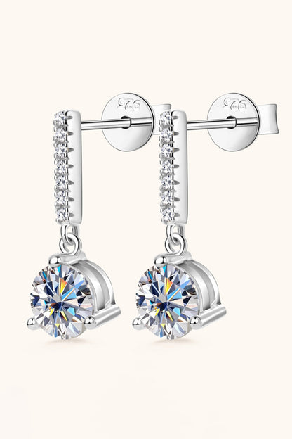 2 Carat Sparkala™ Platinum-Plated 925 Sterling Silver Drop Earrings