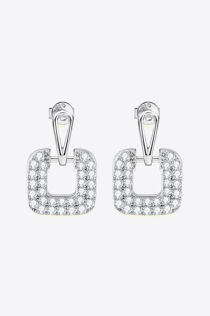 1.68 Carat Sparkala™ Platinum-Plated 925 Sterling Silver Drop Earrings