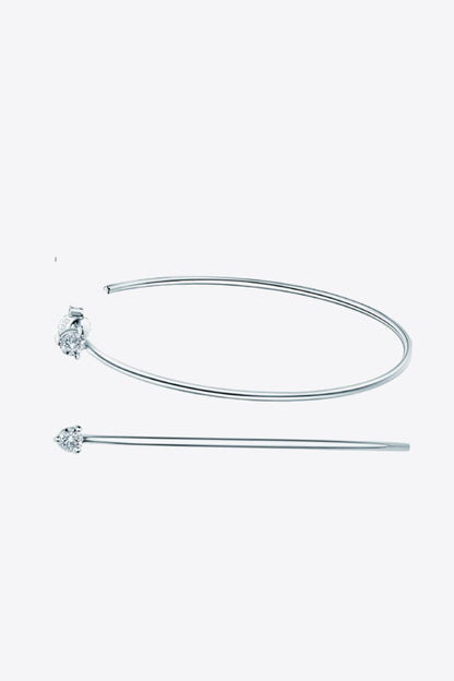 Adored 925 Sterling Silver Sparkala™ Hoop Earrings (Platinum-Plated Fine Silver)