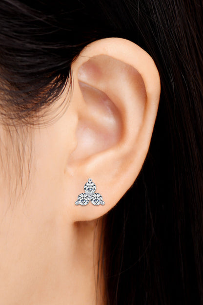 Sparkala™ Platinum-Plated 925 Sterling Silver Stud Earrings
