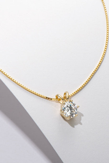 1 Carat Sparkala™ Pendant Necklace (Platinum-Plated Fine Silver)