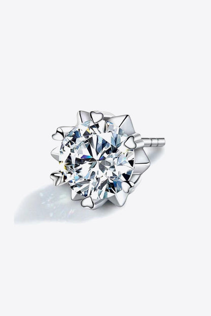 Stuck On You 4 Carat Sparkala™ Stud Earrings (Platinum-Plated Fine Silver)