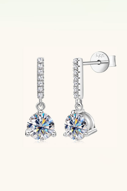2 Carat Sparkala™ Platinum-Plated 925 Sterling Silver Drop Earrings