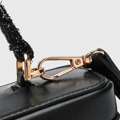 Juliette Tweed & Leather Handbag with Shoulder Strap
